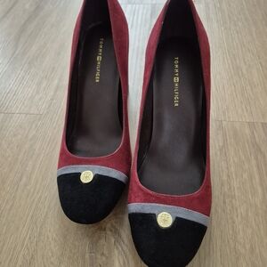 Tommy Hilfiger Women's Red and Black Heels